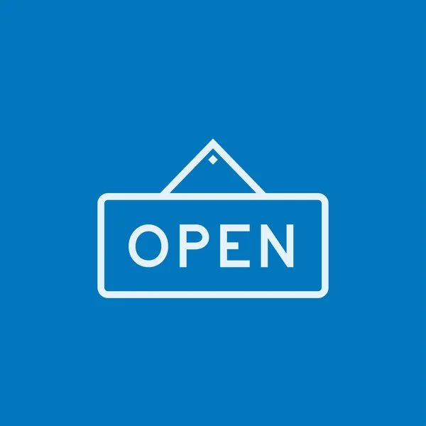 Open sign line icon. — Stock Vector