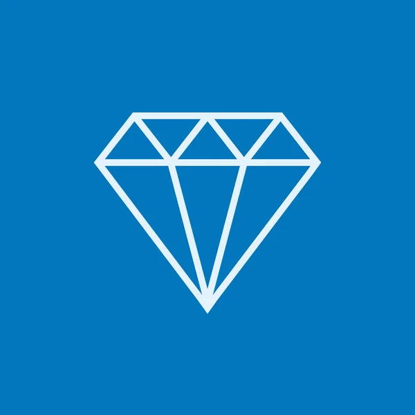 Pictograma linie diamant . — Vector de stoc