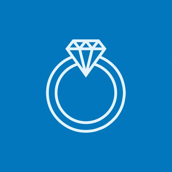 Значок кольца бриллианта . — стоковый вектор