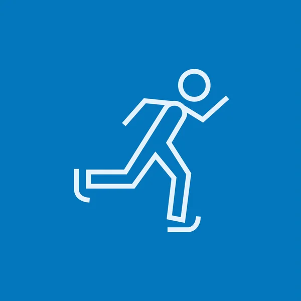 Icône de ligne de patinage de vitesse . — Image vectorielle