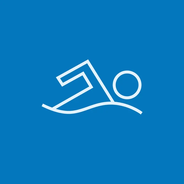 Icona della linea nuotatore . — Vettoriale Stock