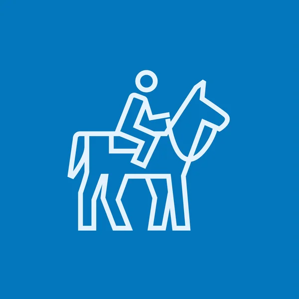 Horse riding line icon. — Stock Vector