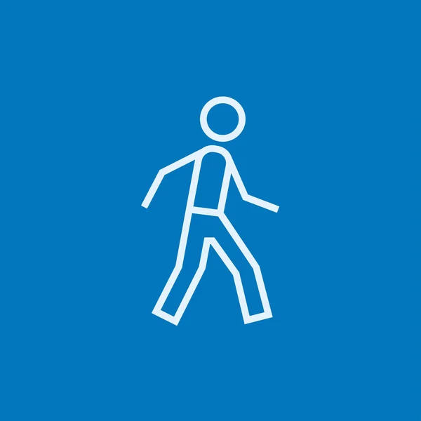 Ikona čáry pedestrianism. — Stockový vektor