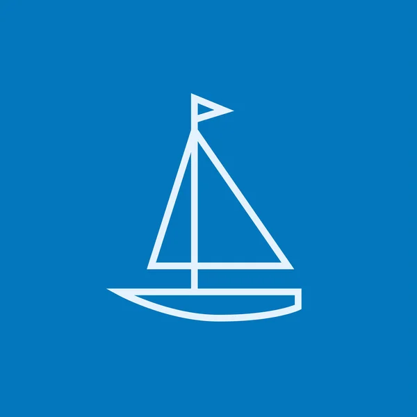 Sailboat line icon. — Stock Vector