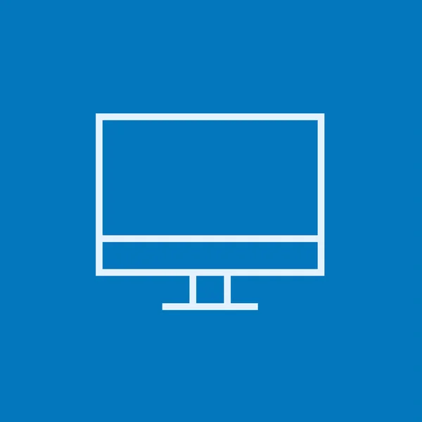 Monitor icono de línea . — Vector de stock