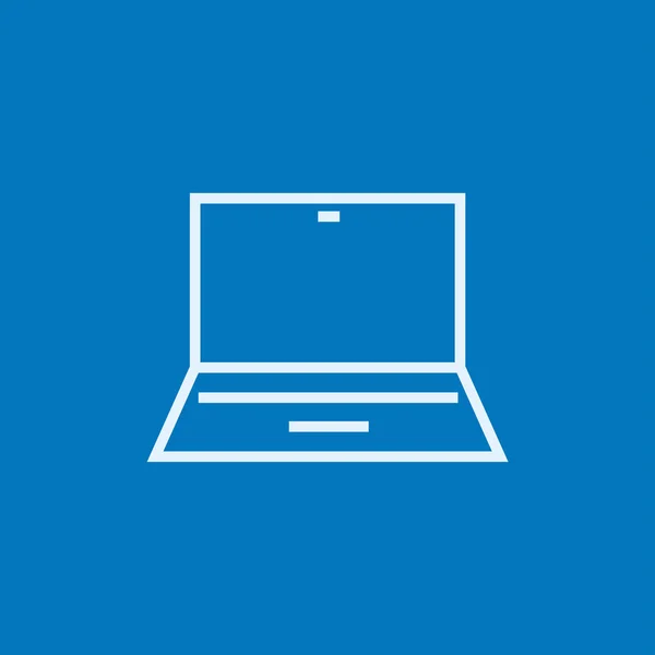 Icono de línea de ordenador portátil. — Vector de stock