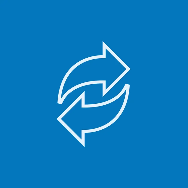 Two circular arrows line icon. — Stock Vector