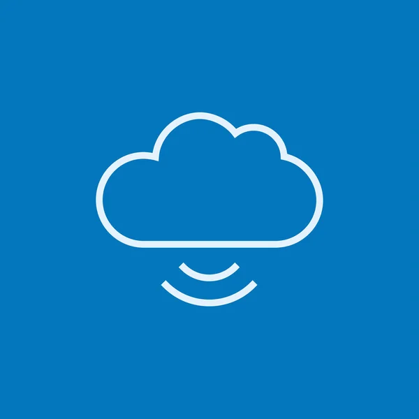 Icona della linea di cloud computing. — Vettoriale Stock