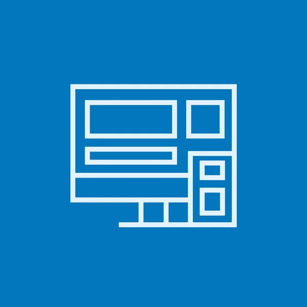 Responsive Web Design Line Pictogram. — Stockvector