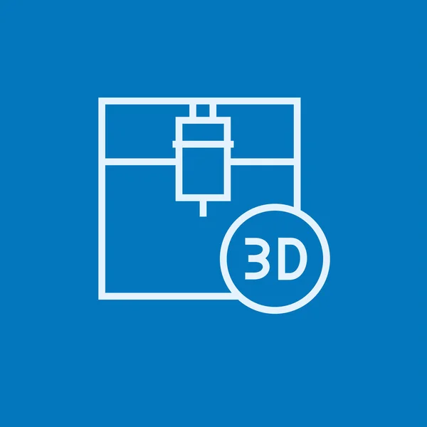 Tree D printing line icon. — Stock Vector