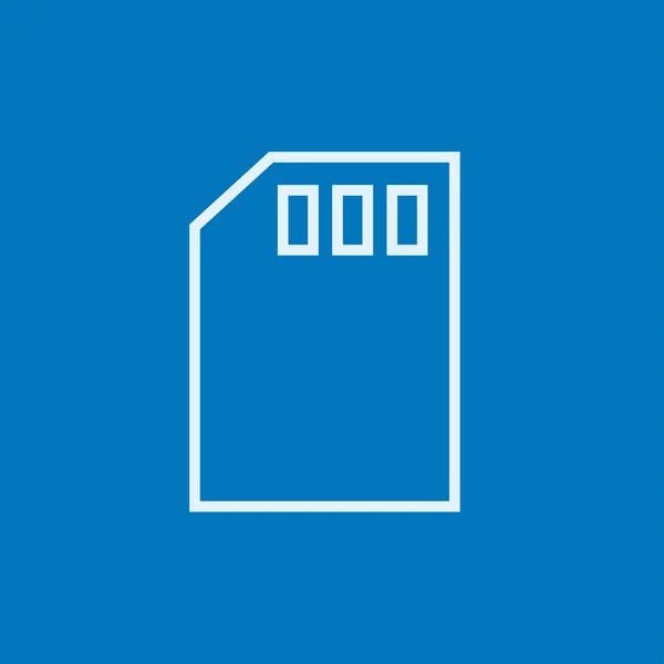 Icono de línea de tarjeta SIM . — Vector de stock