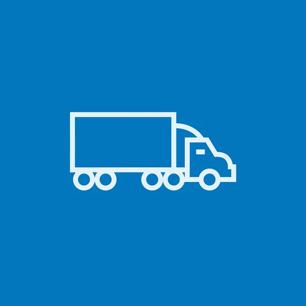 Levering truck lijn pictogram. — Stockvector