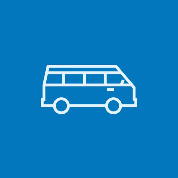Ícone de linha Minibus . — Vetor de Stock