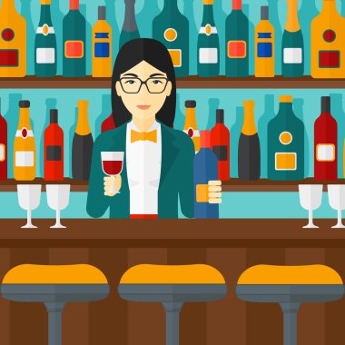 Barda duran barmen sayaç.