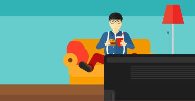 adam yeme hamburger.