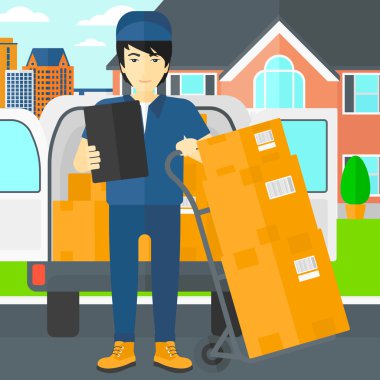 Kutuları getiren adam..