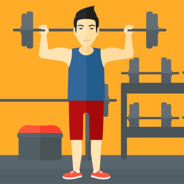 Adam halteri kaldırıyor..