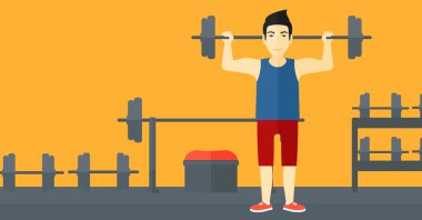 Adam halteri kaldırıyor..