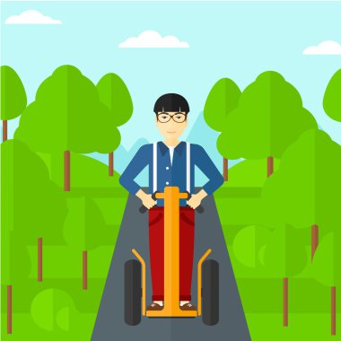 Elektrikli motorla kişini.