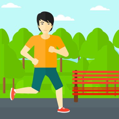 Sportif erkek koşu.