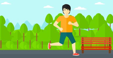 Sportif erkek koşu.