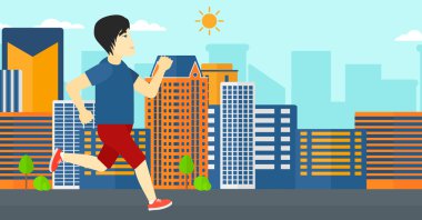 Sportif erkek koşu.