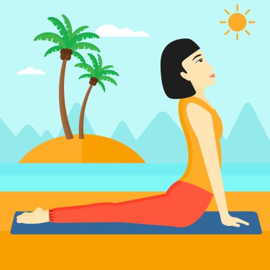 Yoga yapan kadın.