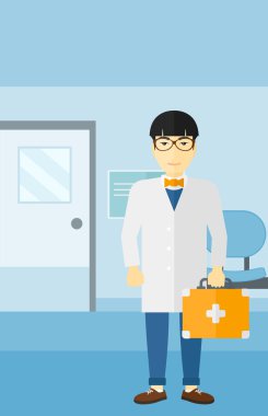 Doktor ilk yardım kutusu.