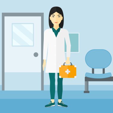 Doktor ilk yardım kutusu.