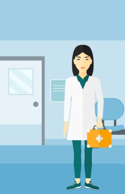 Doktor ilk yardım kutusu.