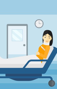 Hasta Yaralı boyun ile.