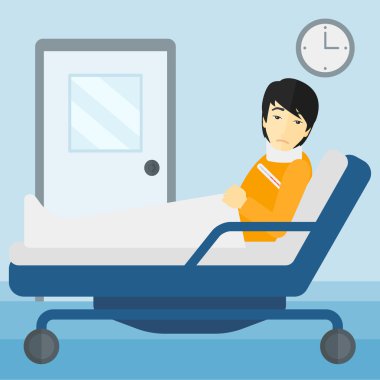 Hasta Yaralı boyun ile.