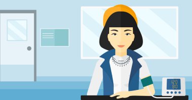 Kan basıncı ölçümü.