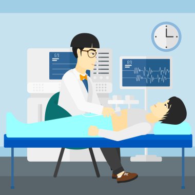 Hasta Ultrasonografi altında.
