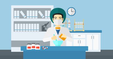 Eczacı ilaç hazırlama.