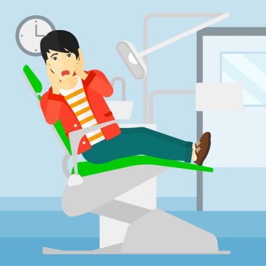 Diş sandalye korkmuş hastada.