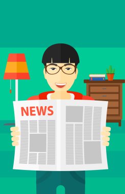 Muhabir okuma gazete.