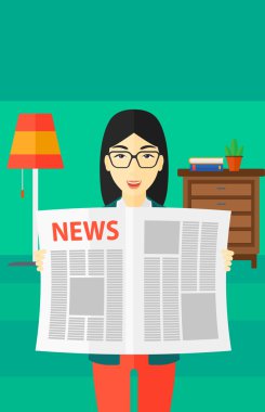 Muhabir okuma gazete.