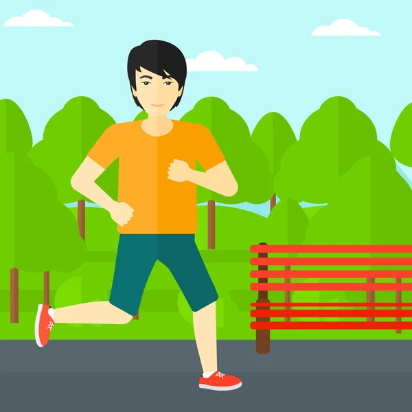 Sportive muž běhání. — Stockový vektor