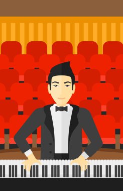 Piyano çalan adam.