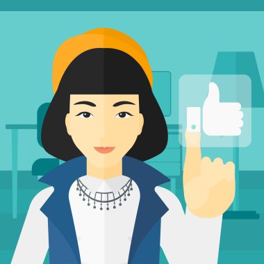 kadın gibi düğmesine basarak.