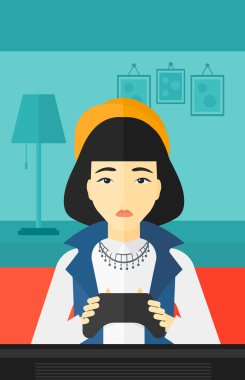 Bağımlısı video gamer.