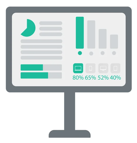 Conselho com gráficos de negócios —  Vetores de Stock