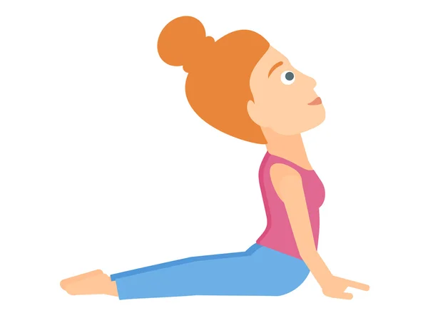 Femme pratiquant le yoga. — Image vectorielle