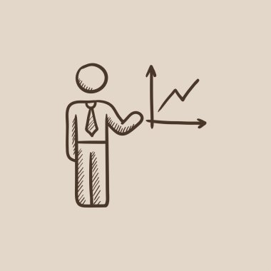 İş rapor kroki simgesi.