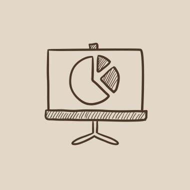 Pasta grafiği kroki simgesi olan silindir ekran.