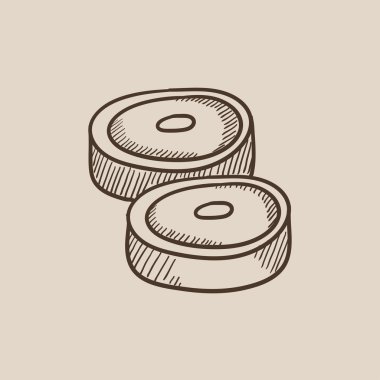 Biftek kroki simgesi.