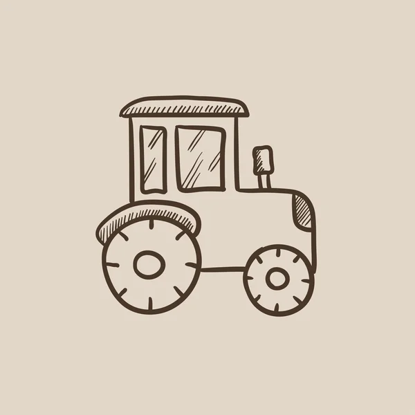 Tractor bosquejo icono . — Archivo Imágenes Vectoriales