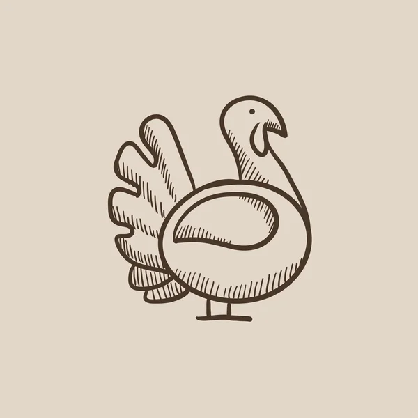 Turkey sketch icon. — Stock Vector