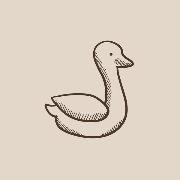 Duck sketch icon. — Stock Vector